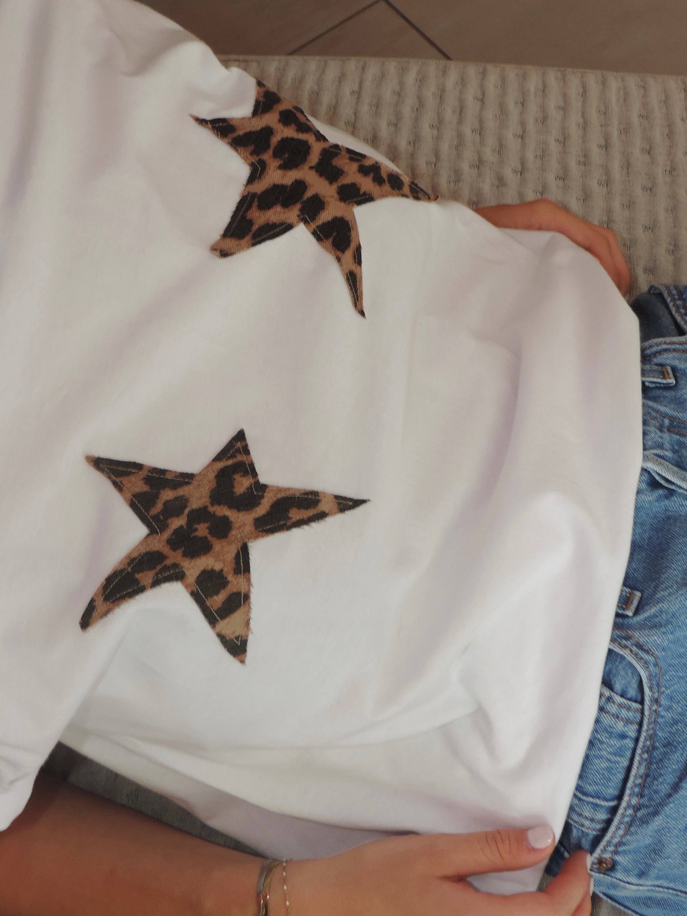 T-shirt étoile léopard