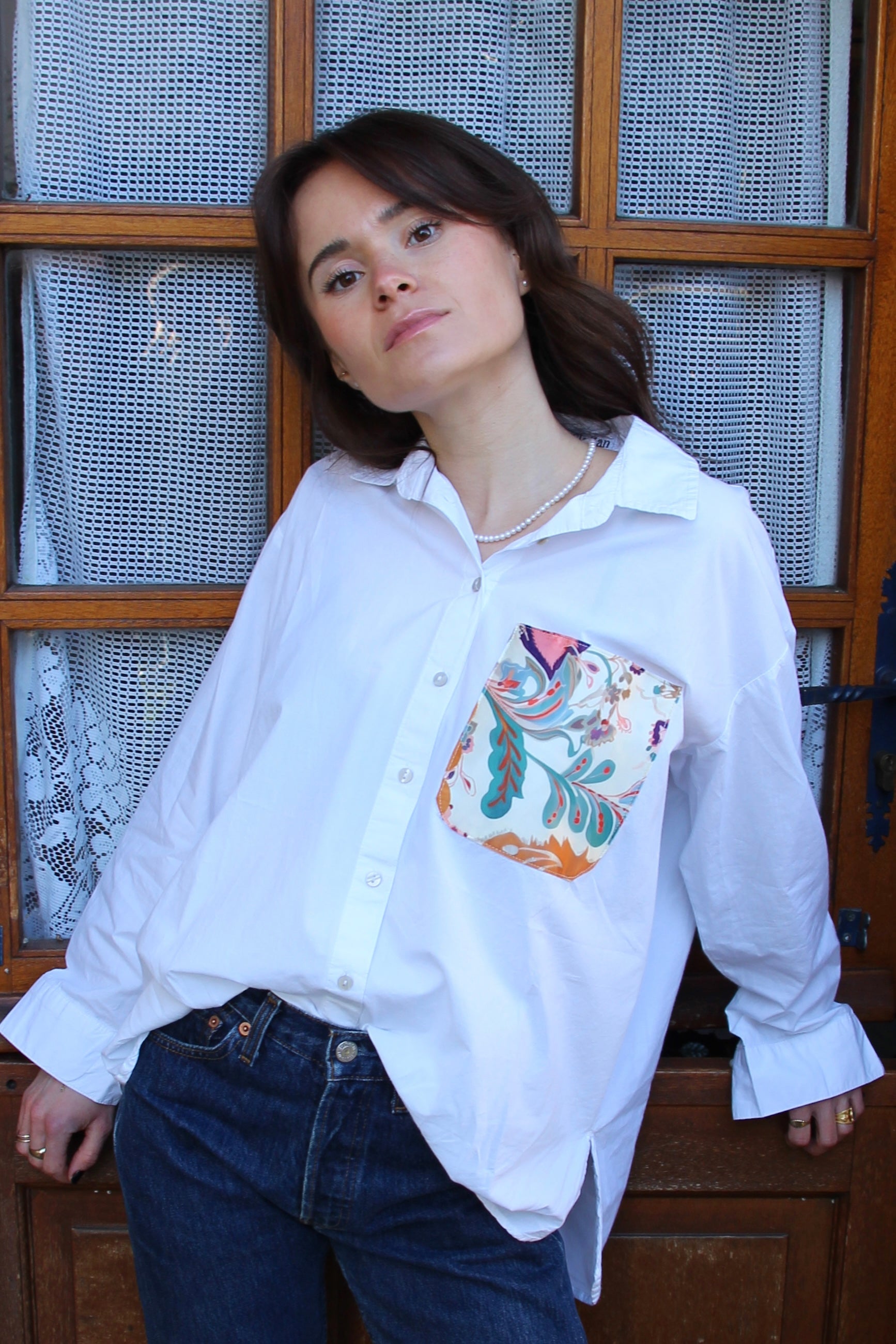 Chemise blanche poche 