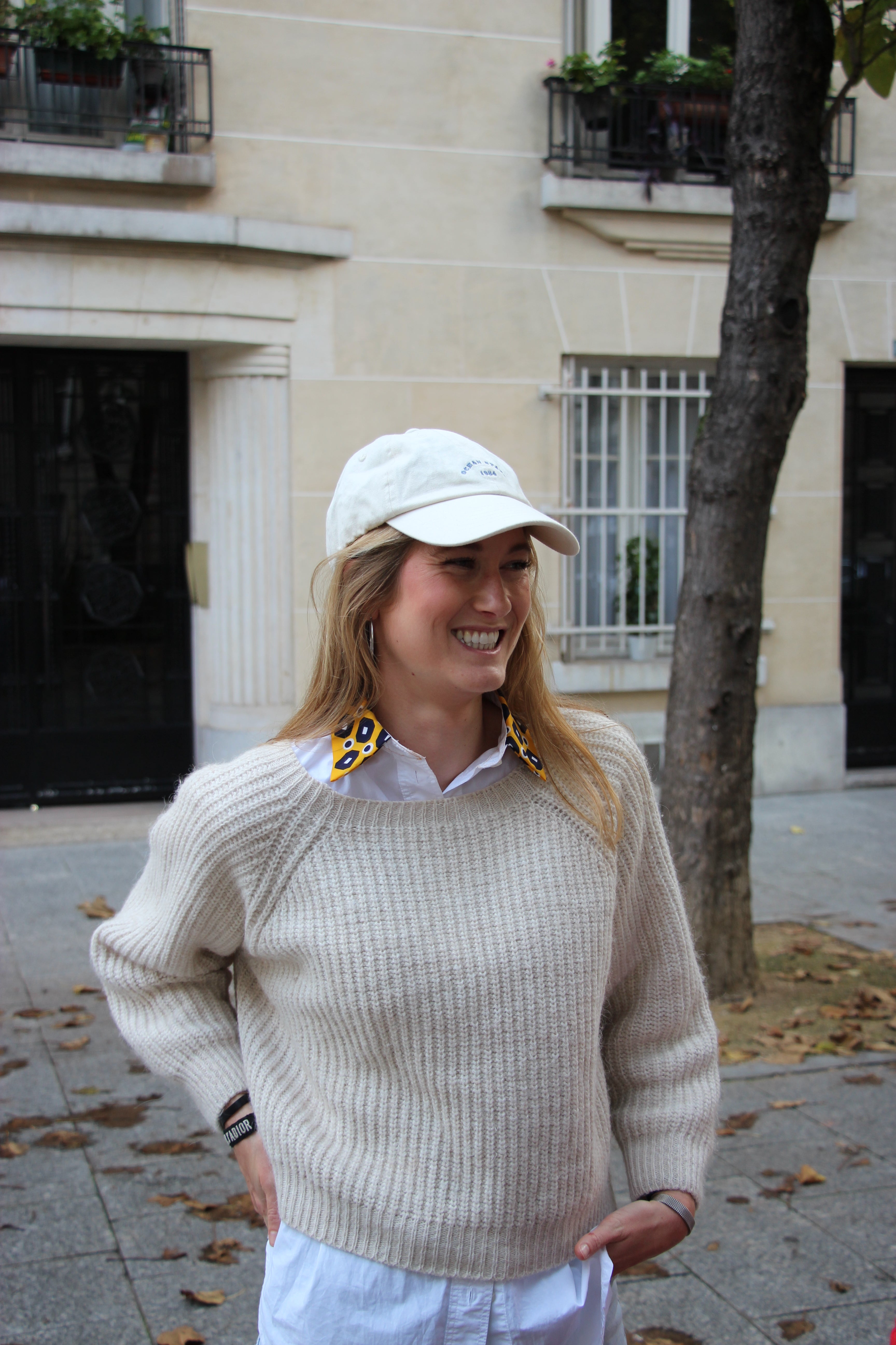 Chemise col en foulard jaune