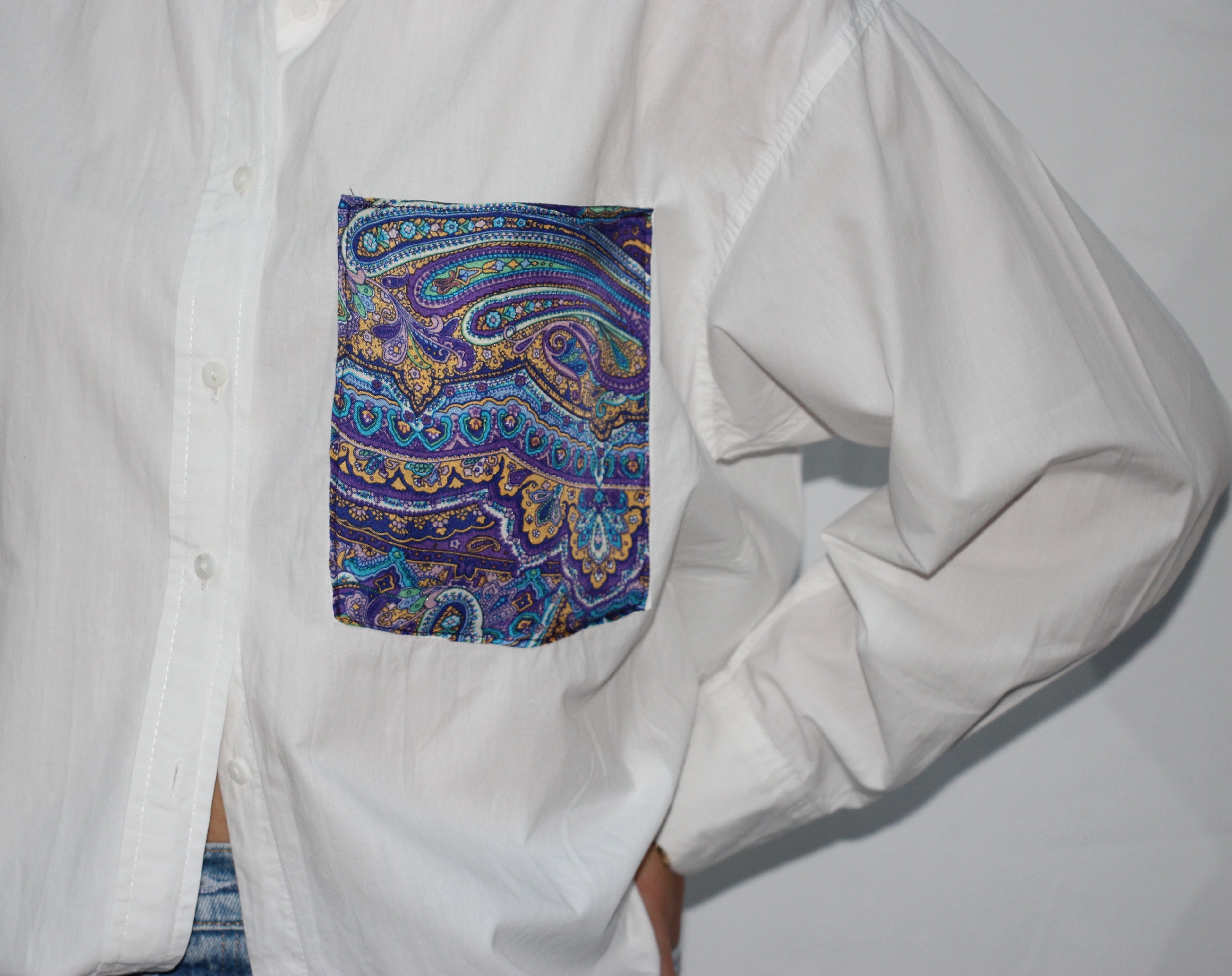 Chemise femme poche et foulard 