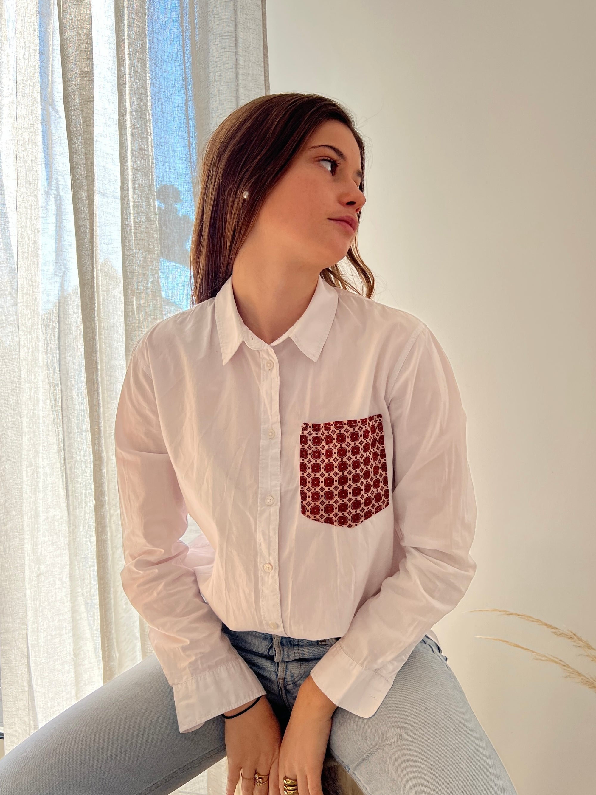 Chemise poche en foulard 
