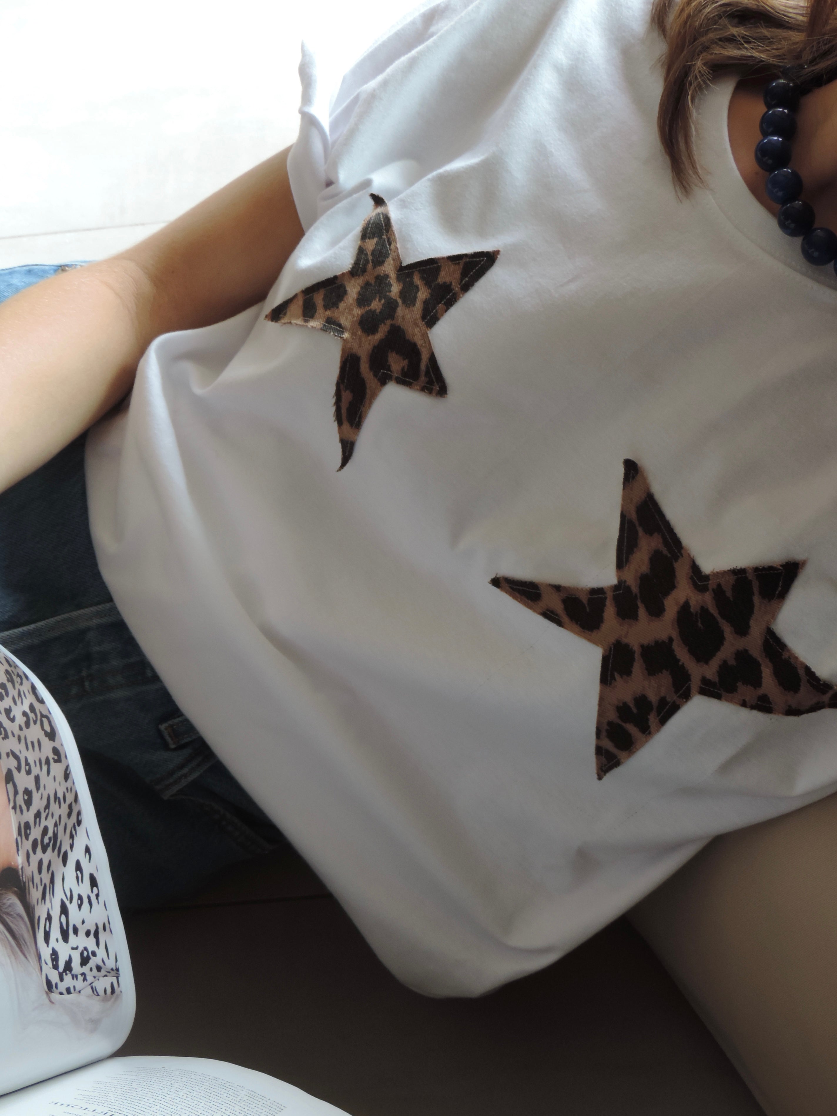 T-shirt étoile léopard