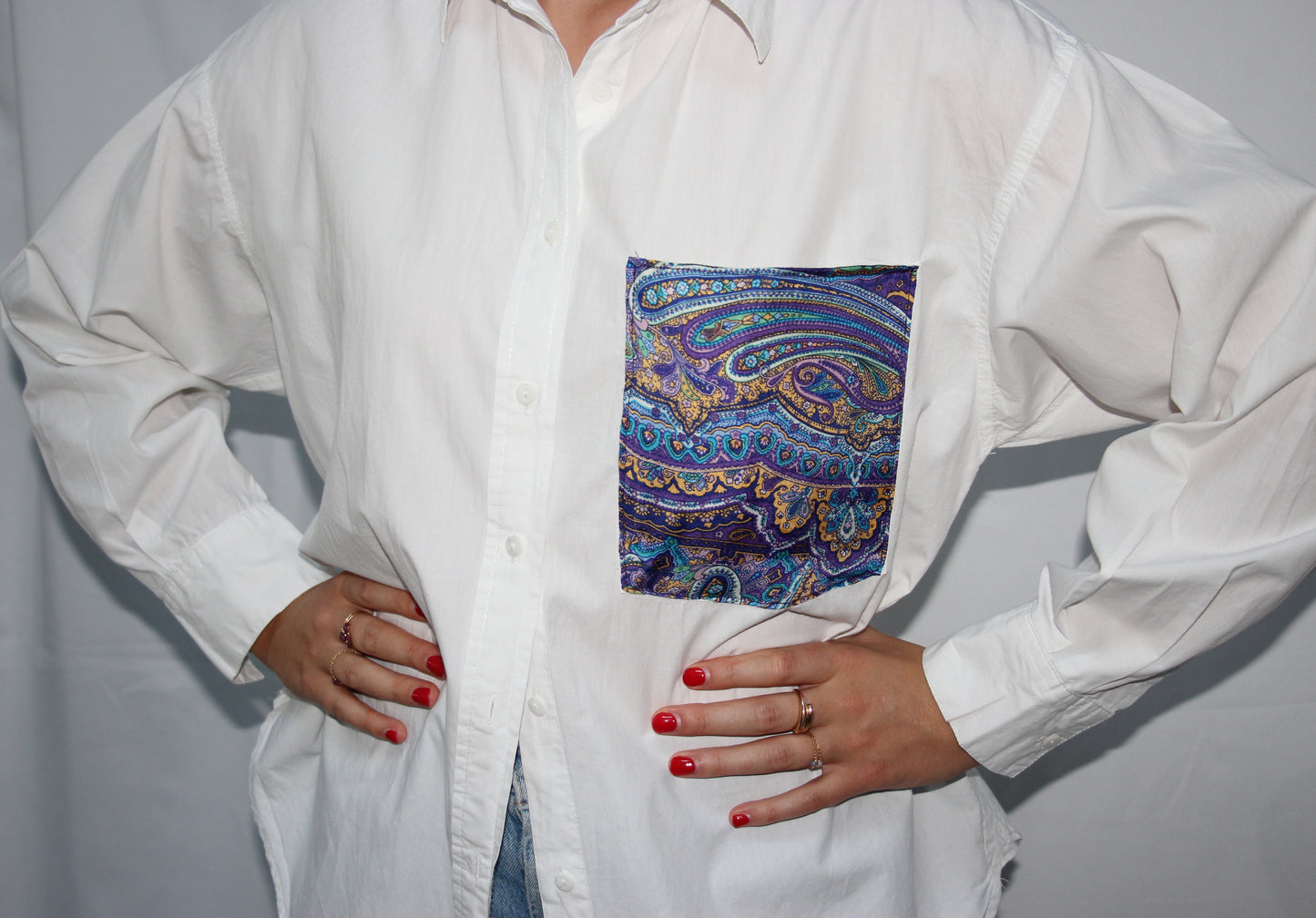 Chemise blanche unisexe upcyclé