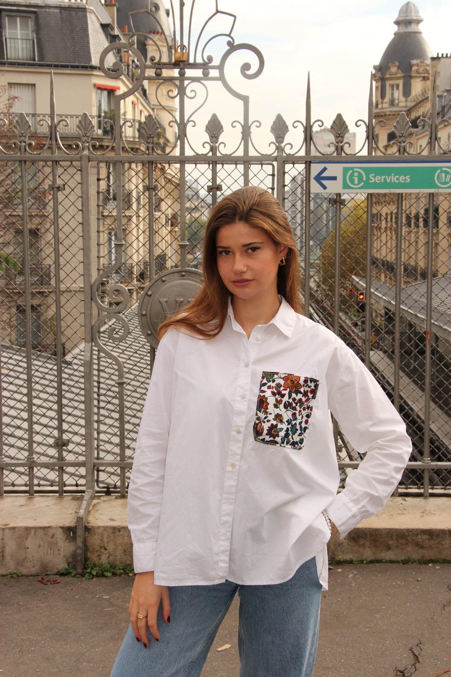 Chemise blanche unisexe upcyclé