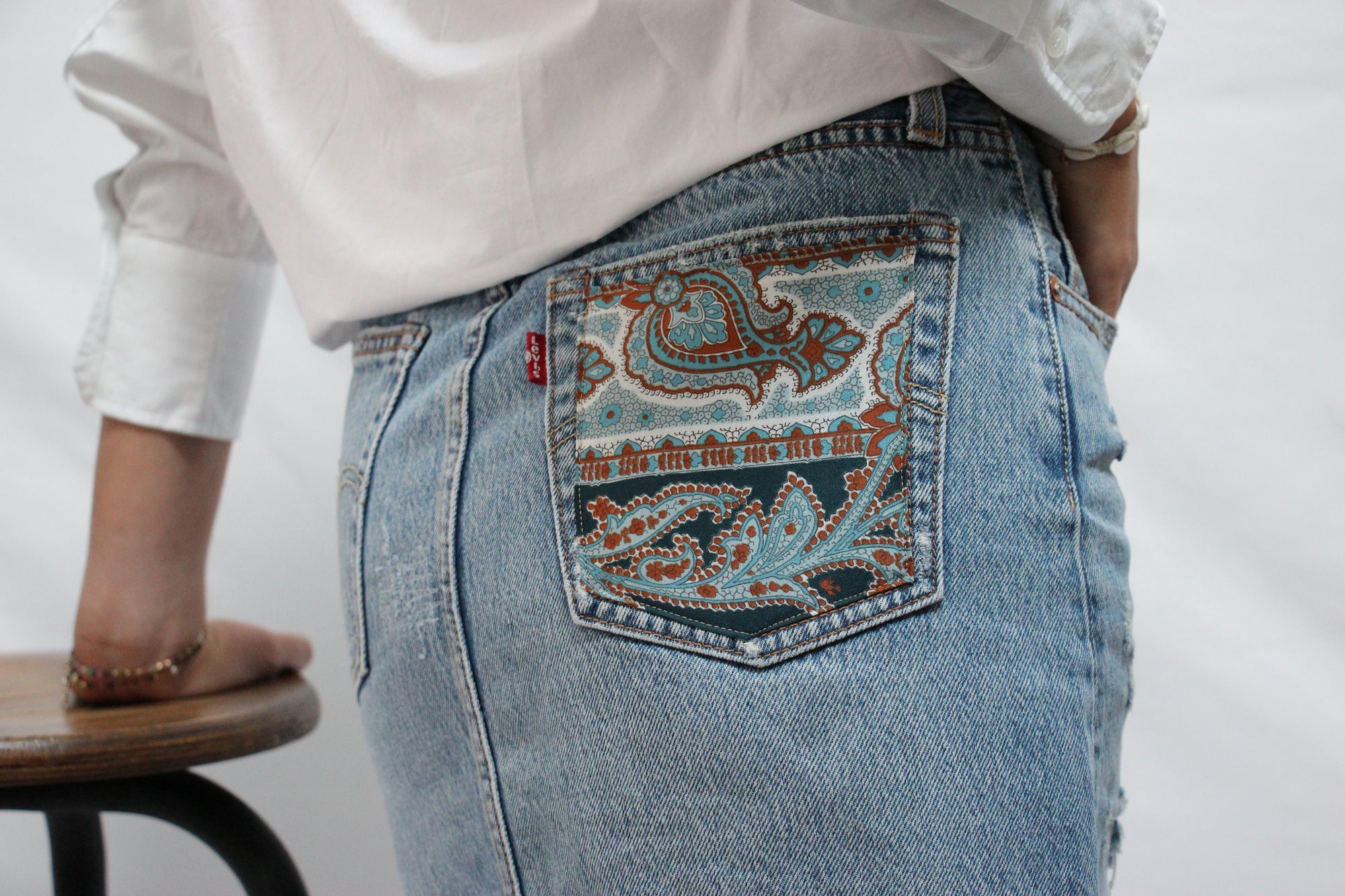 Jupe Levis 501 poche coloree