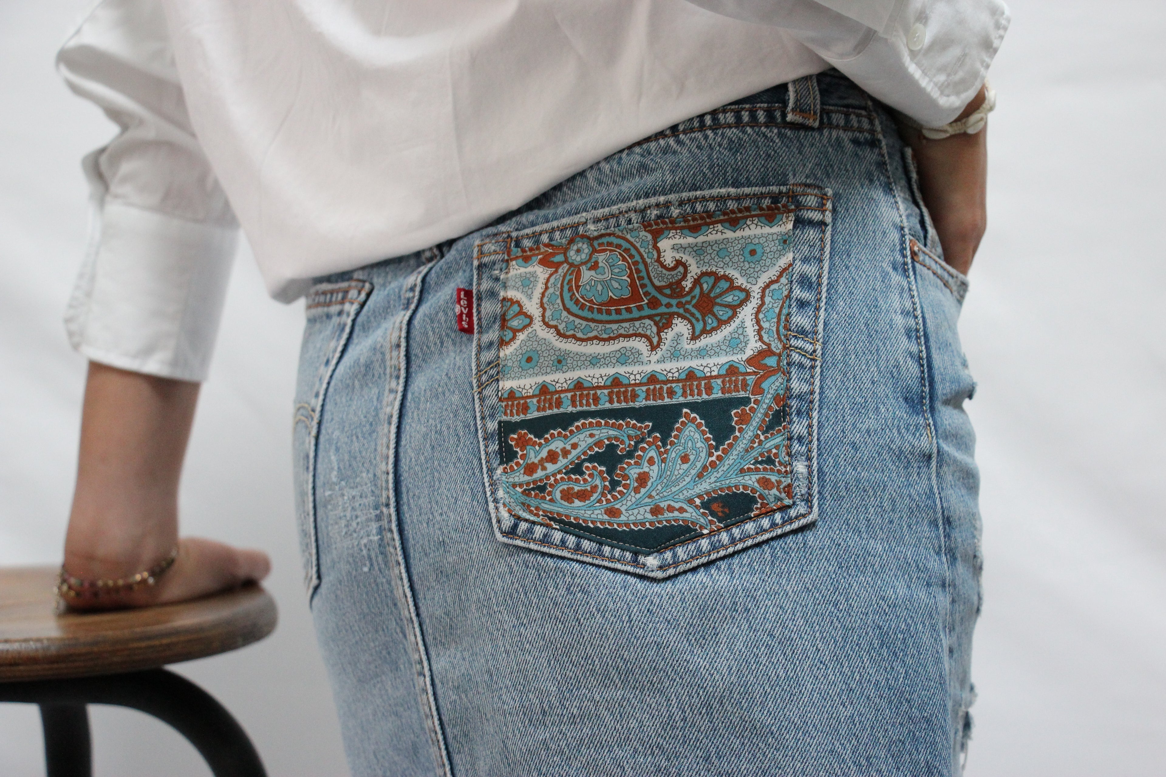 Jupe Levis 501 poche coloree