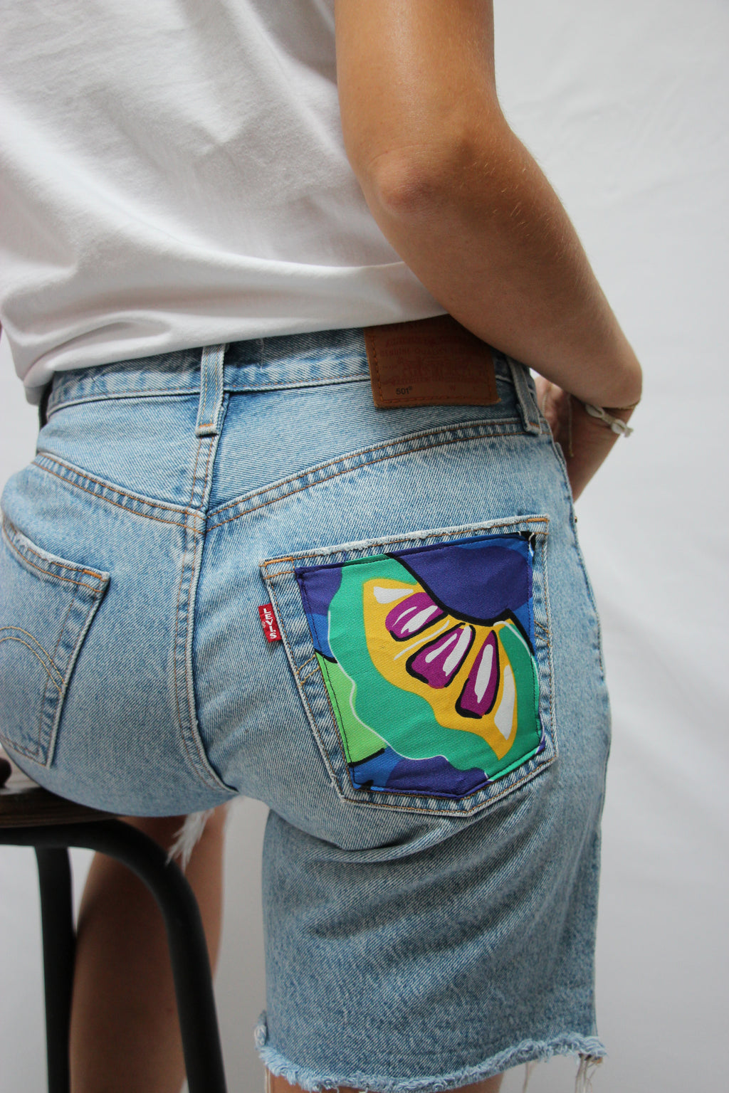 Short Levis 501 poche upcyclé 