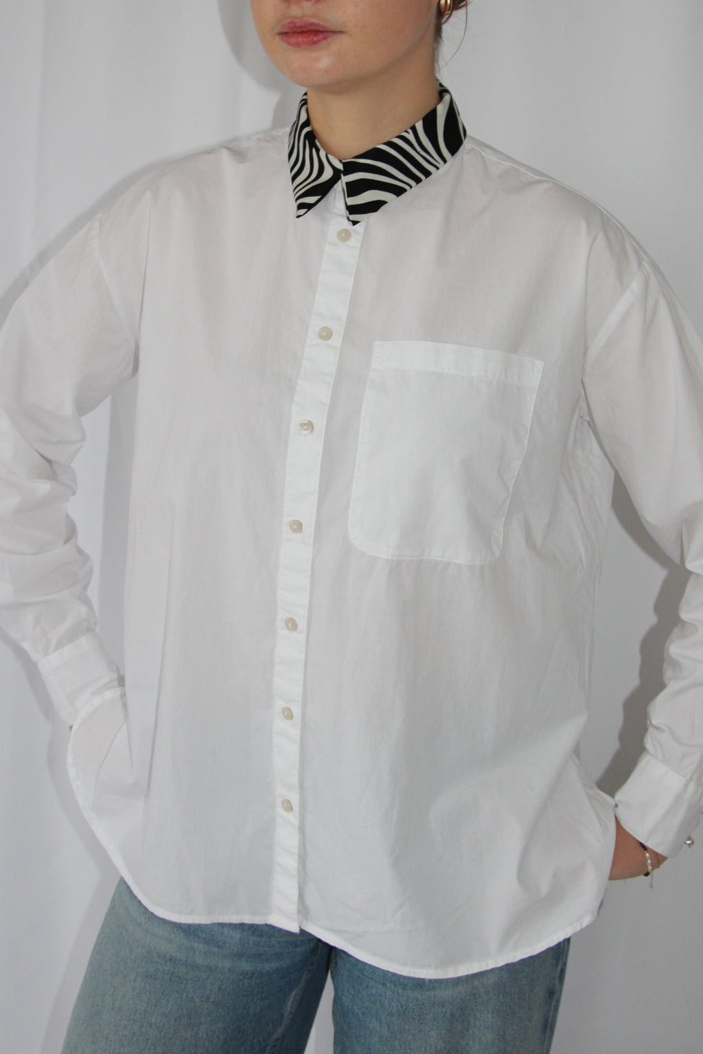Chemise col zèbre