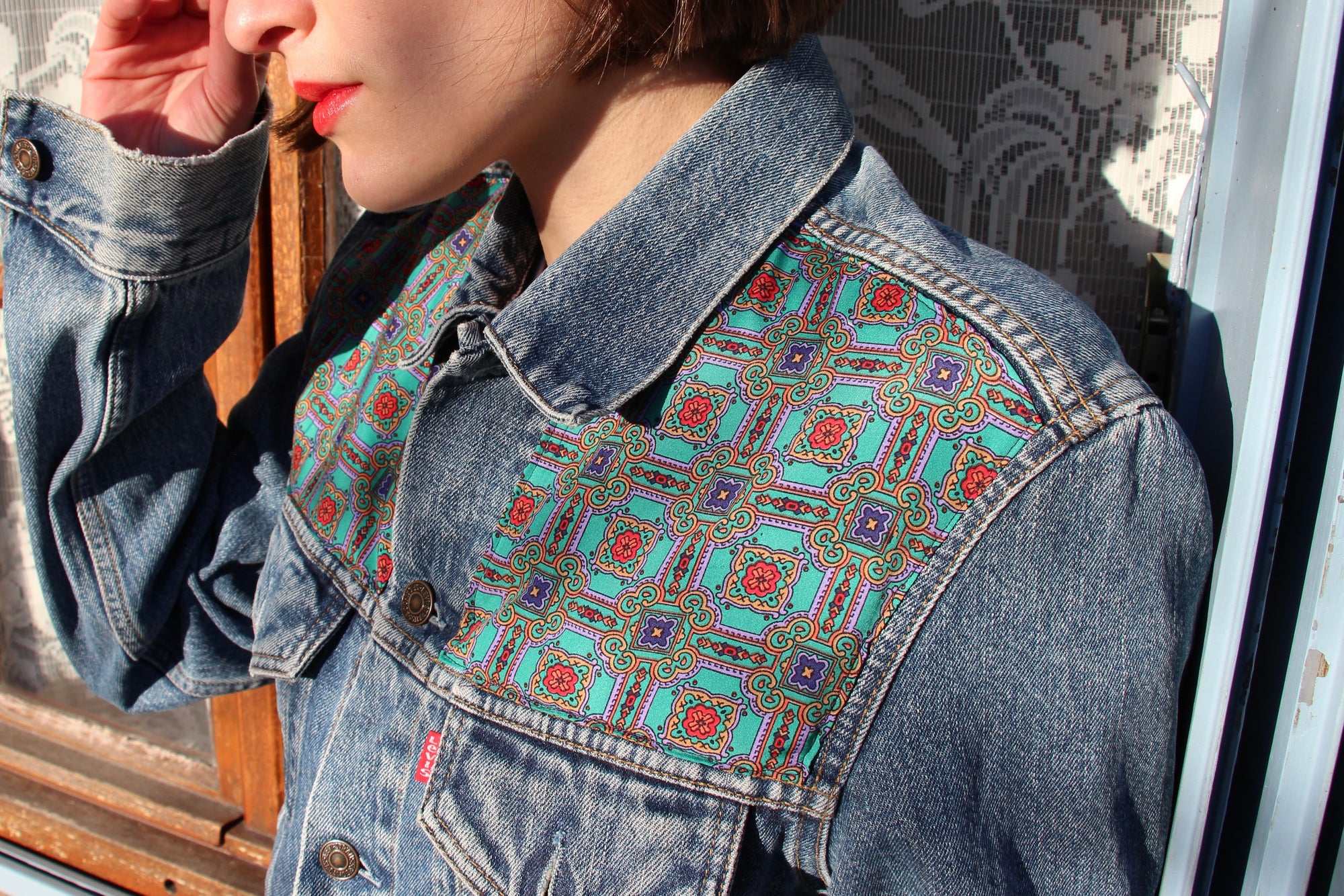 détails vestes levis upcyclé